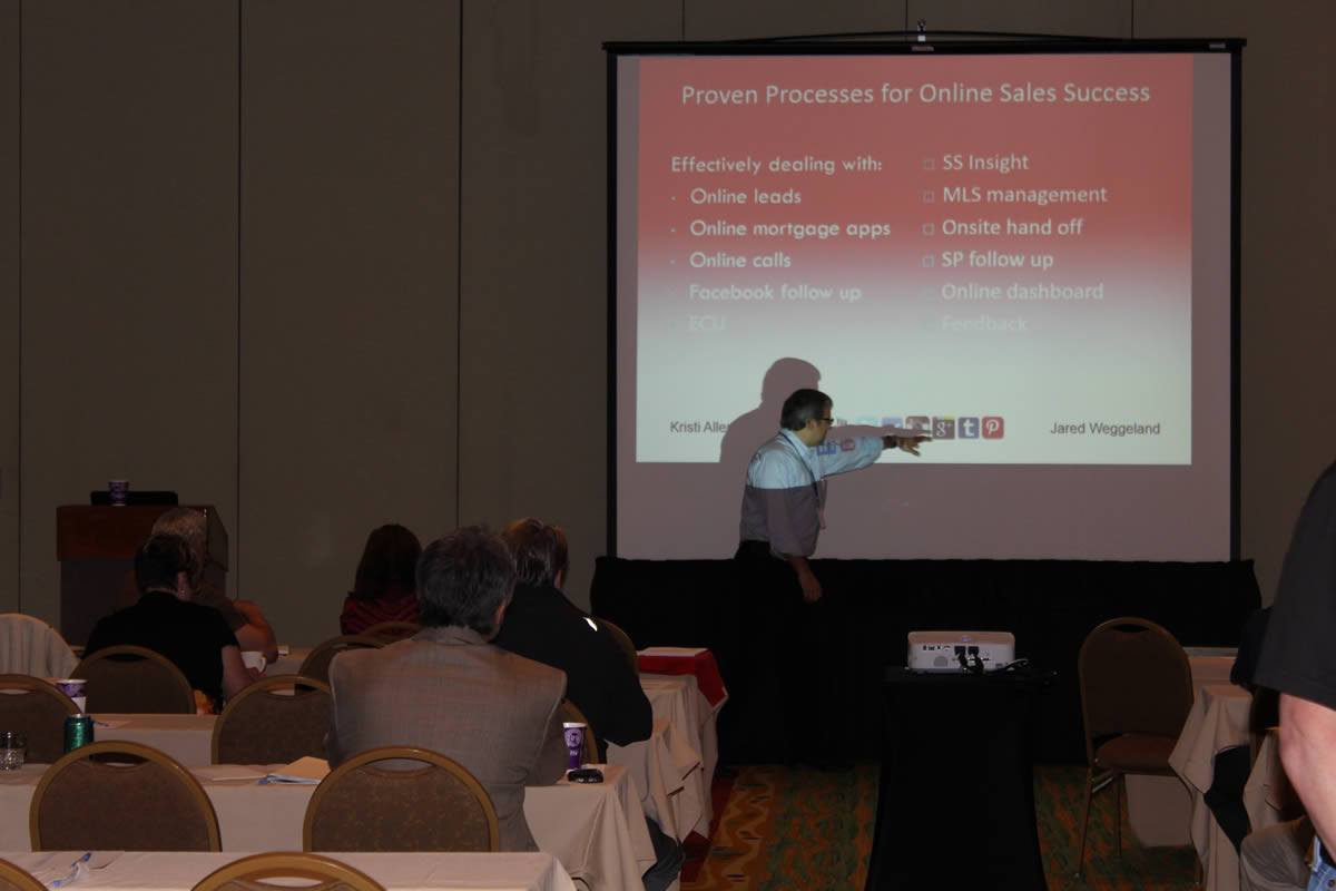 Presentation with speaker on slide titled Proven Processes for Online Sales Success